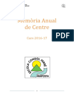 Memòria General Anual de Centre 2016-17