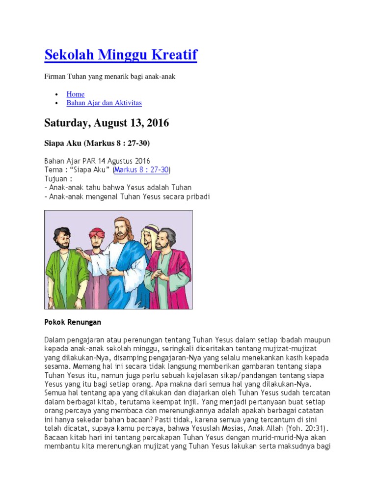 Sekolah Minggu Kreatif Docx
