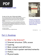 A Note On The Use of These PPT Slides:: Computer Networking: A Top Down Approach Featuring The Internet