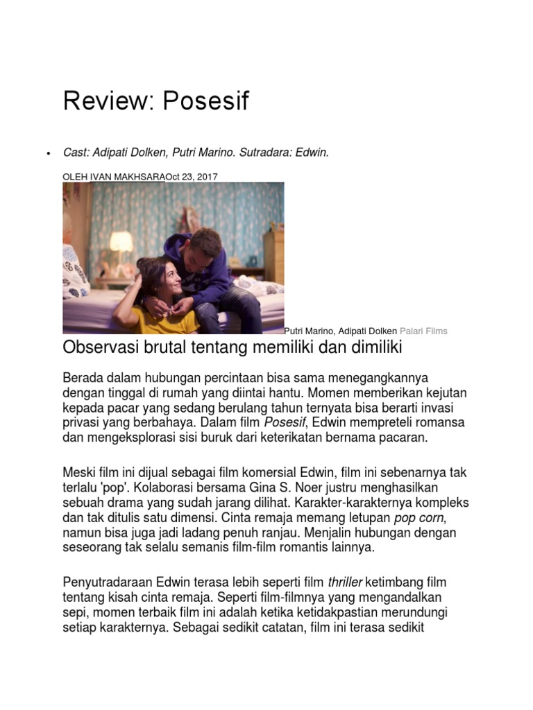 Posesif Review | PDF