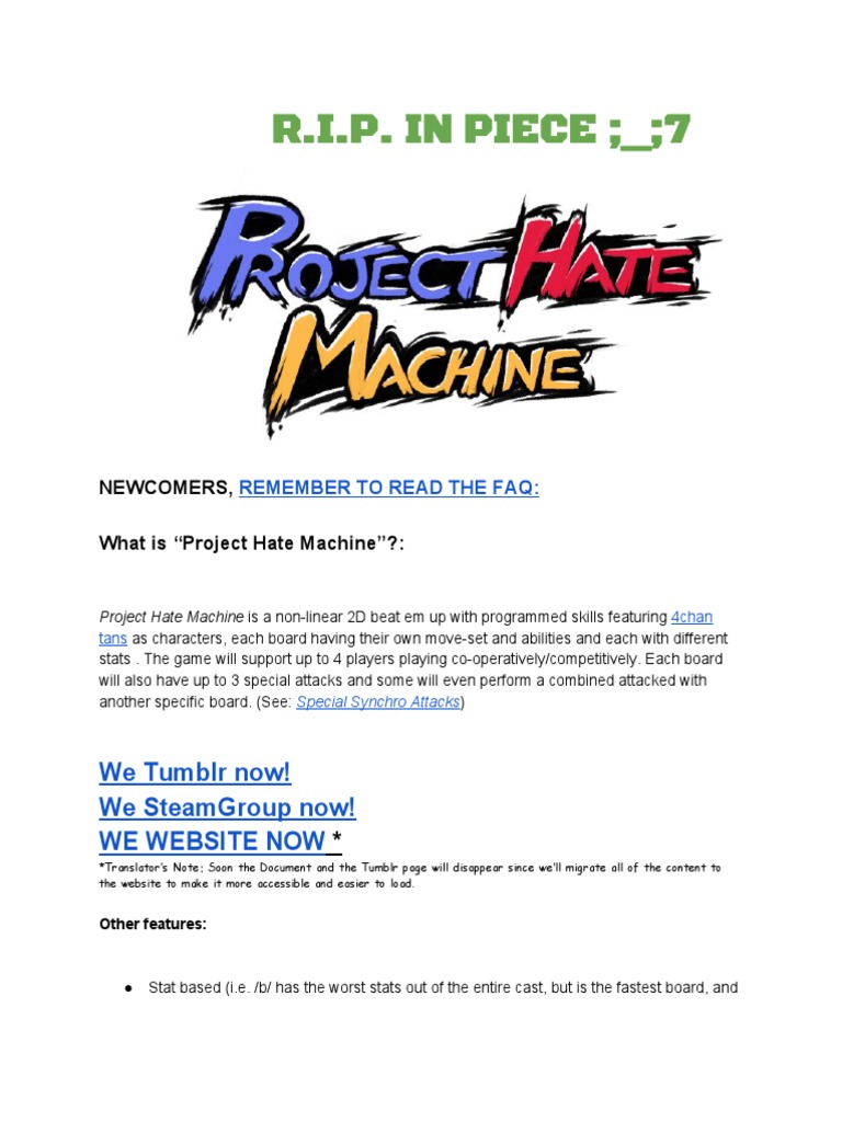 Project Hate Machine | PDF | Leisure