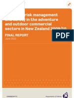 Review of Risk Management and Safety in The Adventure and Outdoor Commercial Sectors in New Zealand 2009/10