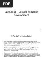 3 - Lexical-Semantic Development