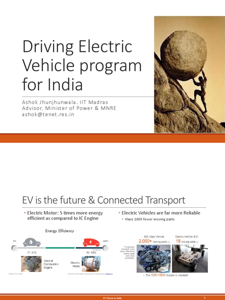 Dr. Ashok Jhunjhunwala IIT Madras PDF Electric Vehicle Battery