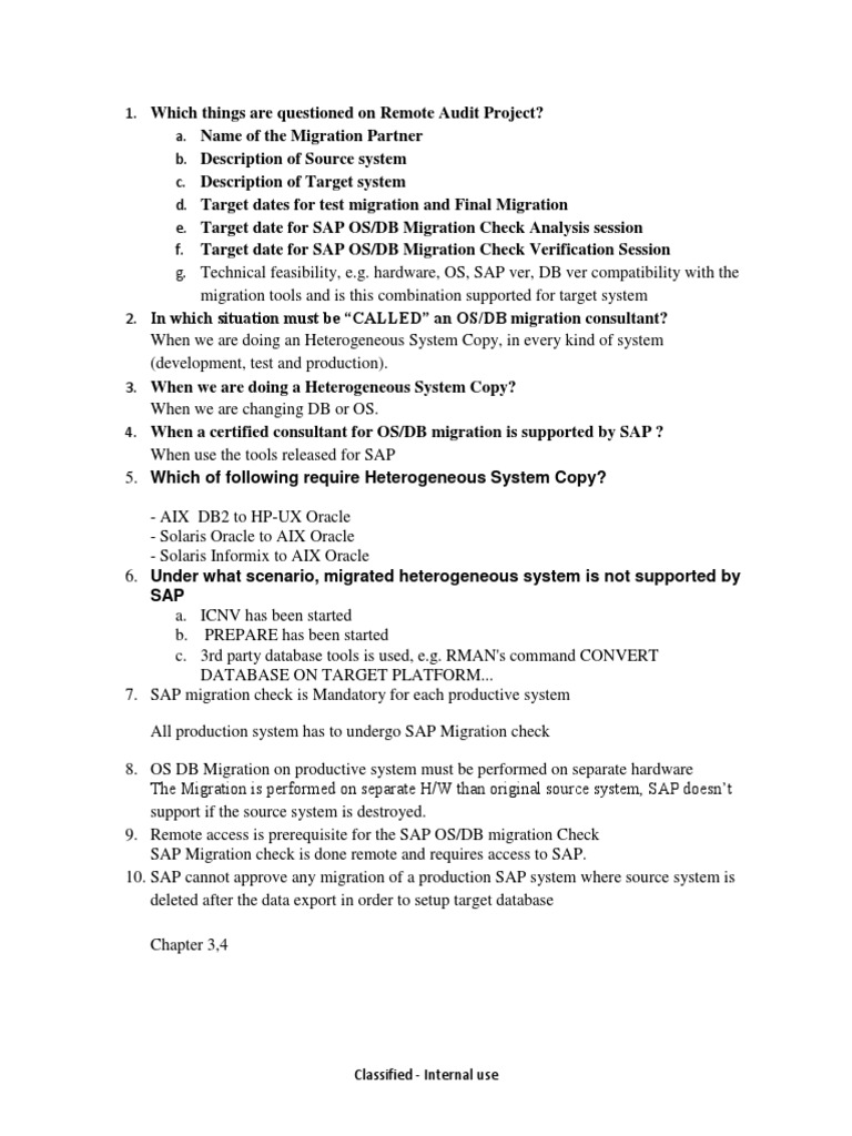 SAP Migration Guidelines | PDF | Oracle Database | Databases