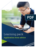 Learning Pack: Application Form Advice