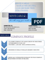 Monte Carlo (Oswal Woollen Mills LTD.) (Sales and Distribution Strategies)