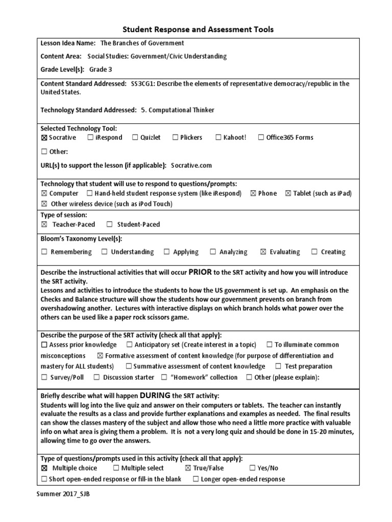 06 Student Response Tools | PDF | Understanding | Educational Assessment