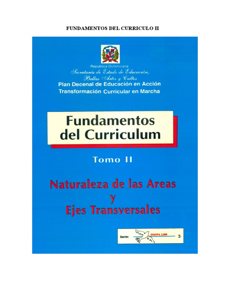 Fundamentos del Currículo Educativo | PDF | Plan de estudios | Comunicación