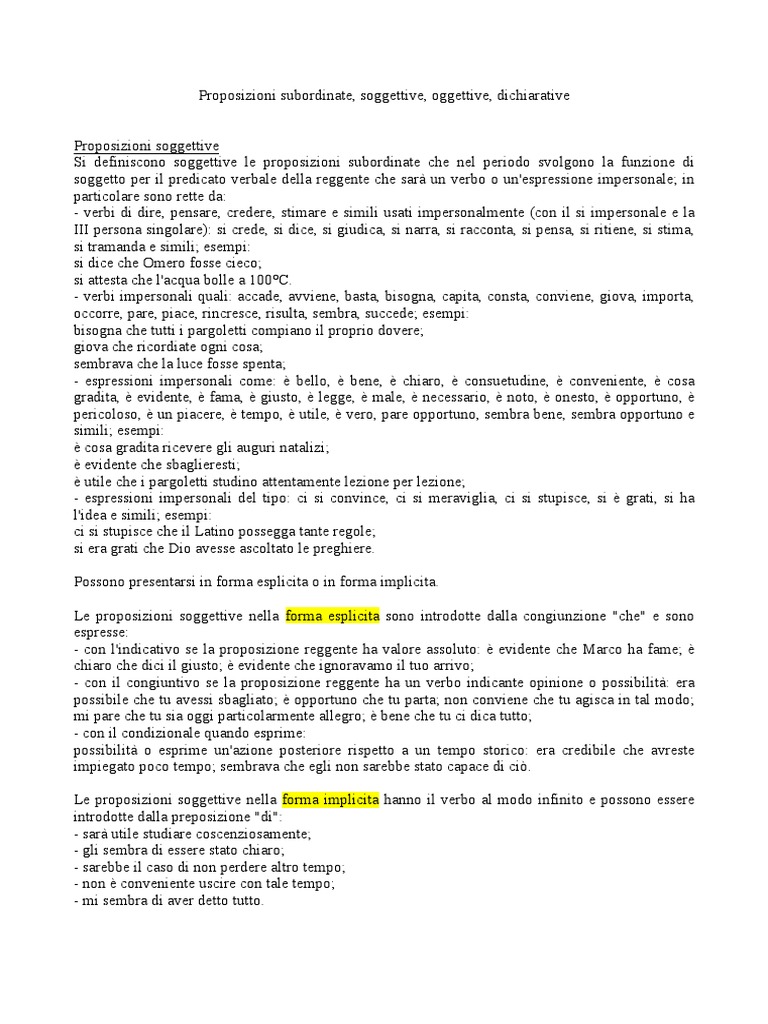 Proposizioni Subordinate in Greco Antico PDF