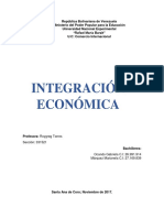 Informe de La Integración Económica