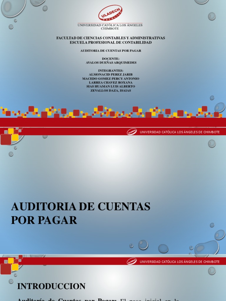 Diapositiva... Auditoria de Cuentas Por Pagar | PDF | Contralor ...