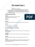CBSE Sample Paper- 1