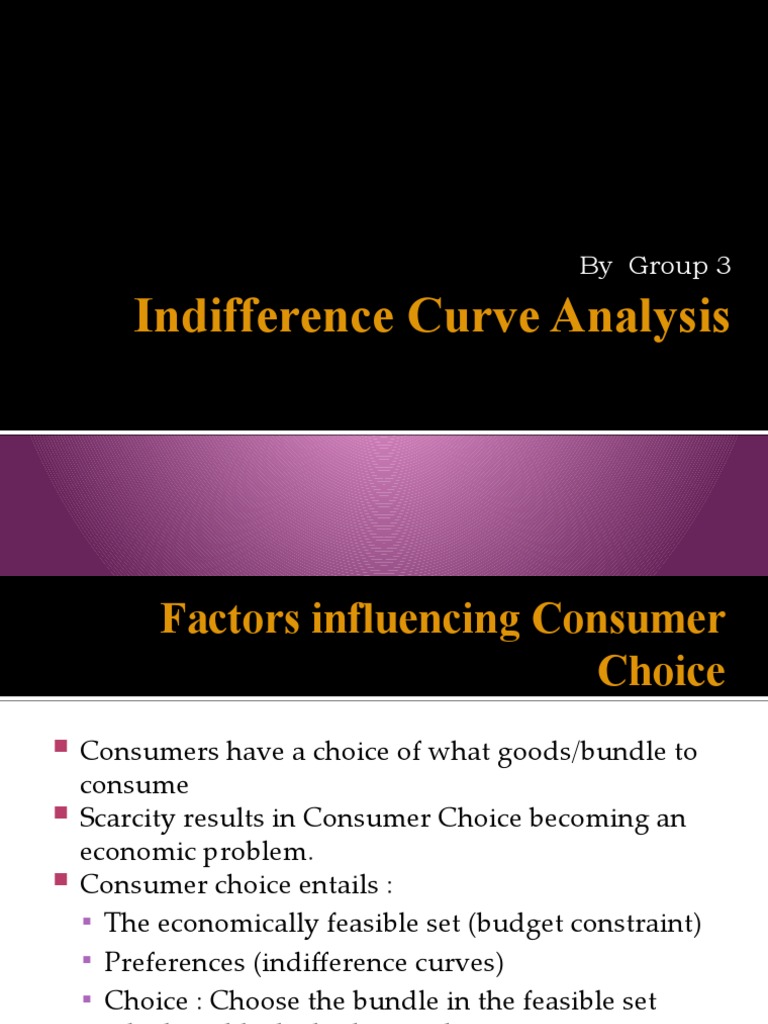 Indifference Curve Analysis in Economics | PDF | Utility | Market ...