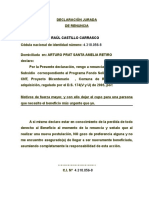 Renuncia Subsidio Vivienda Bicentenario