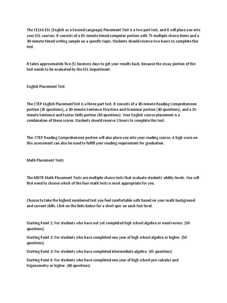 The Celsa Esl  PDF  English As A Second Or Foreign Language