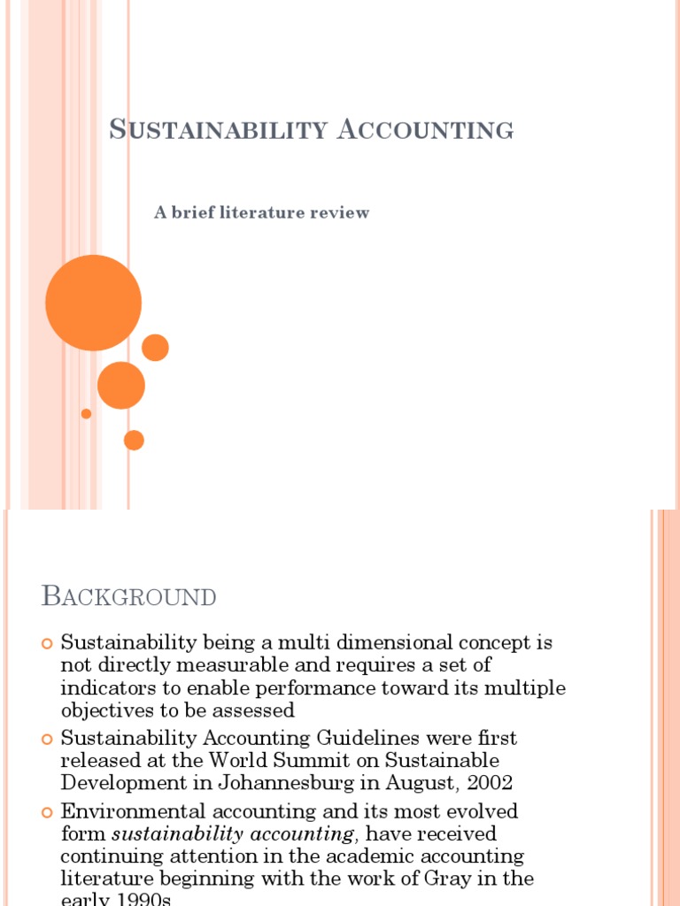 Overview of Sustainability Accounting | PDF | Sustainability | Inventory