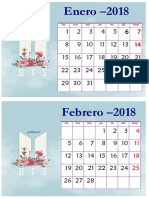 CALENDARIO BTS 2018 PERU