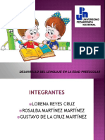 Desarrollo Del Lenguaje en Educacion Preescolar