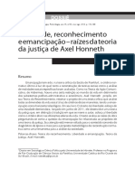 Axel Honneth's Theory of Justice
