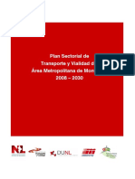 Plan Sectorial de Transporte y Vialidad Del Área Metropolitana de Monterrey 2008-2030