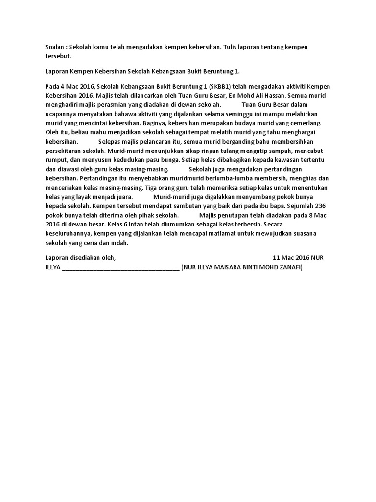 Karangan Jenis Laporan | PDF