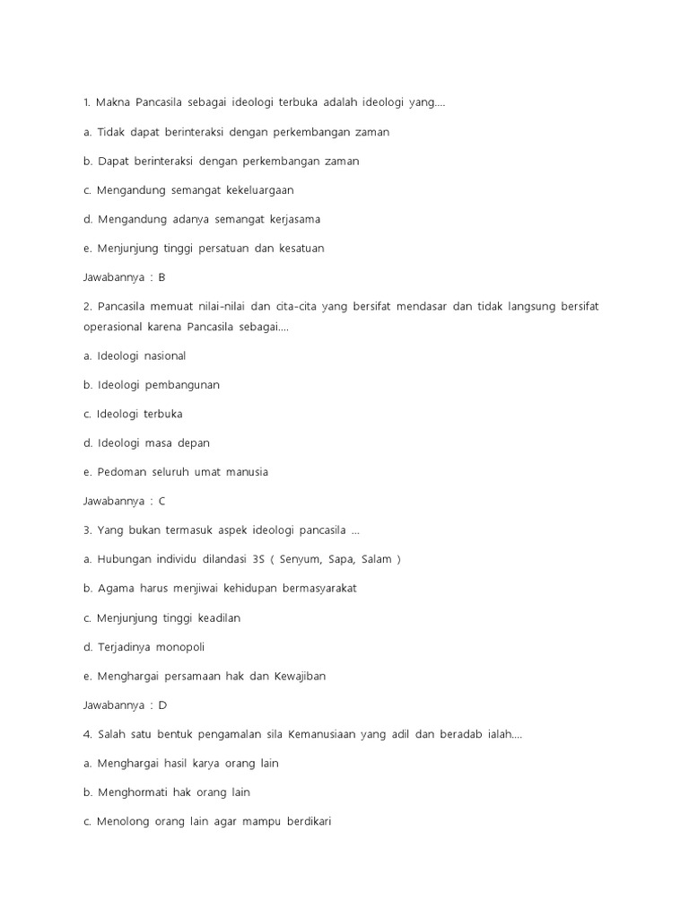Soal Pancasila Pdf