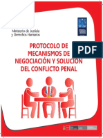 El Protocolo de Mecanismos de Negociacion y Solucion Del Conflicto Penal 