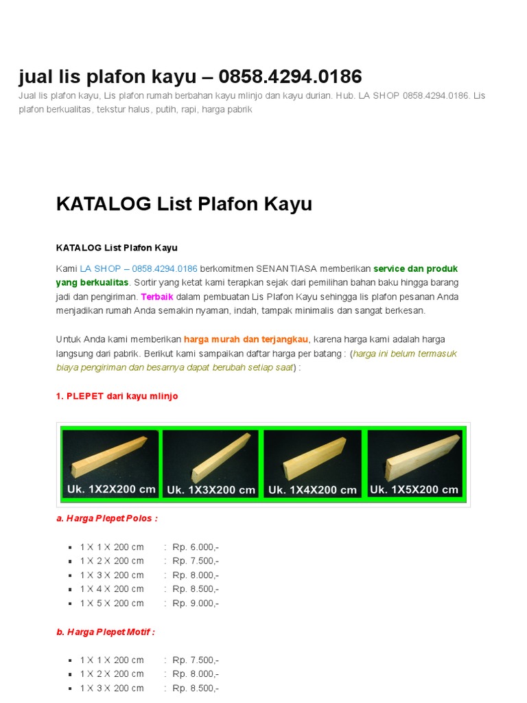 KATALOG List Plafon Kayu Jual Lis Plafon Kayu 0858 4294 KATALOG List Plafon Kayu Jual Lis Plafon Kayu 0858 4294