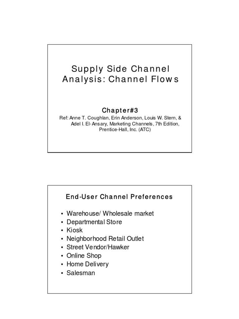 Supply Side Channel Analysis Channel Flows Ch#3 Ansary | PDF | Retail ...