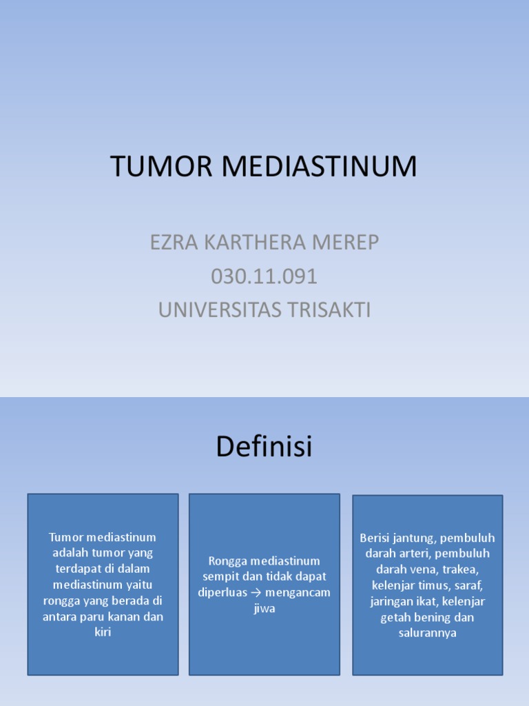 Tumor Mediastinum Radiologi Rsal | PDF