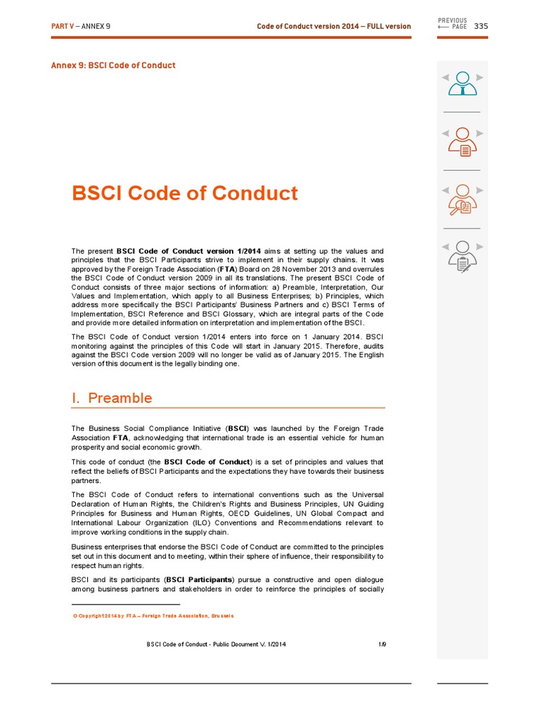 Bsci Manual | PDF | Occupational Safety And Health | Collective Bargaining