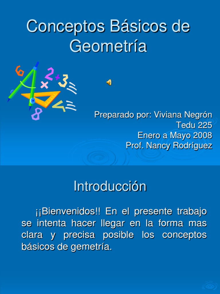 Conceptos Basicos de Geometria | PDF | Geometria plana) | Línea (geometría)