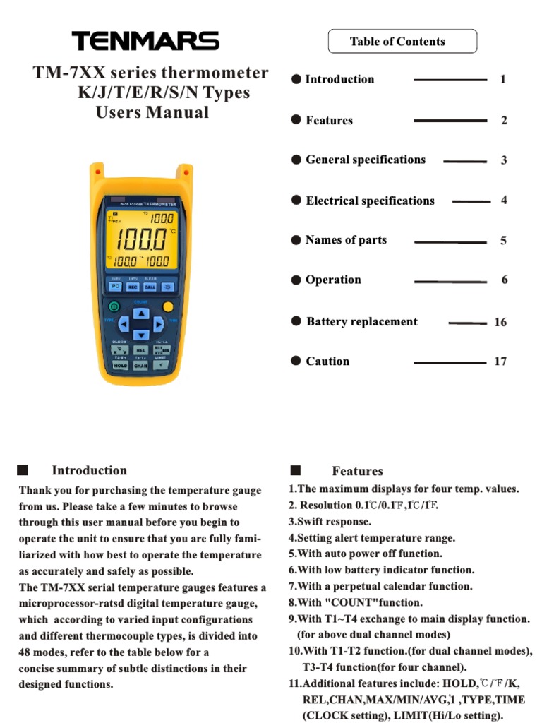 DTB - Battery Powered Digital Thermometer