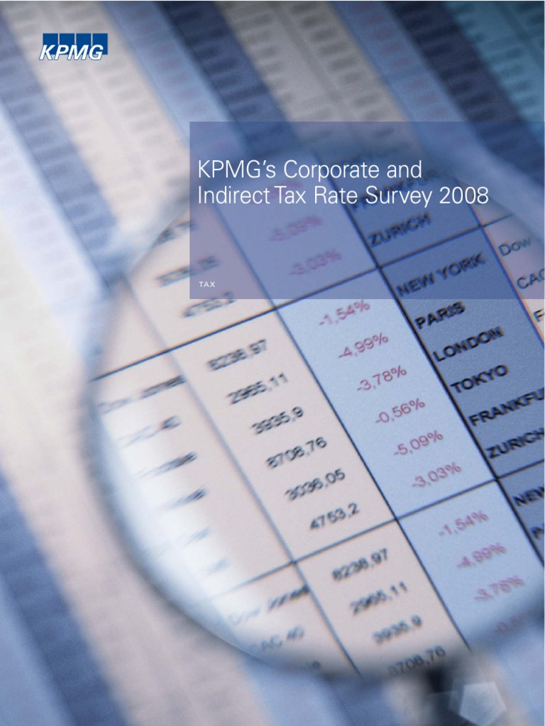 KPMG's Corporate and Indirect Tax Rate Survey 2008 PDF Value Added