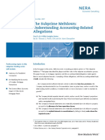 The Subprime Meltdown: Understanding Accounting-Related Allegations