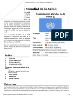 Organización Mundial de La Salud - Wikipedia, La Enciclopedia Libre