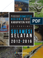 Produk Domestik Regional Bruto Kabupaten Kota Se Provinsi Sulawesi Selatan 2012 2016