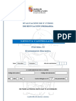 Prueba Ii. Expresion Escrita - Cuadernillo Del Alumno PDF