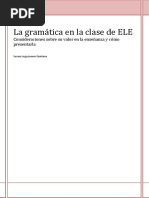 La enseñanza de la Gramática en ELE