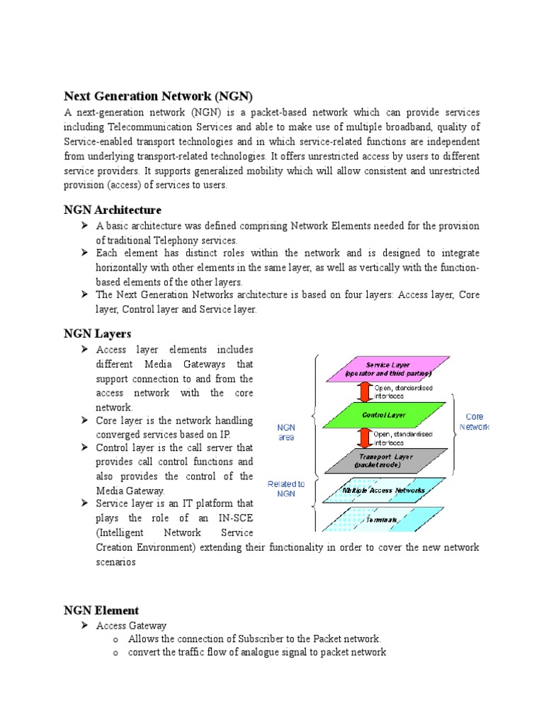 Next Generation Network PDF Computer Network Network Architecture