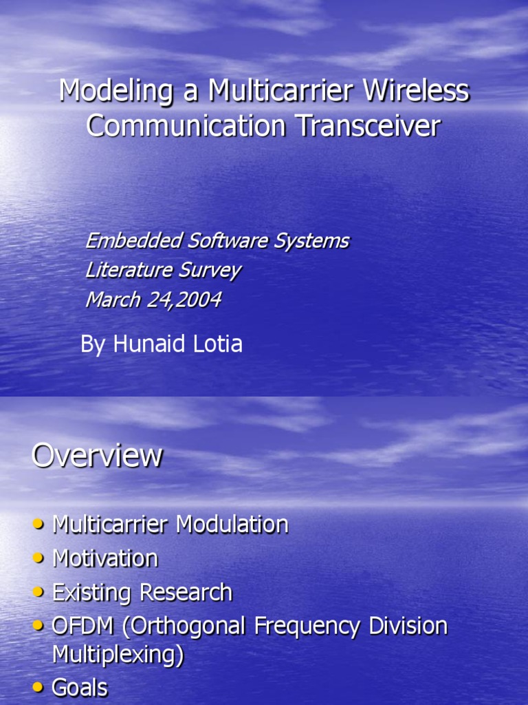 Modeling A Multicarrier Wireless Communication Transceiver: by Hunaid ...