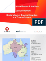 DR Joseph Mathew Designation of Trauma Hospitals in A Trauma System