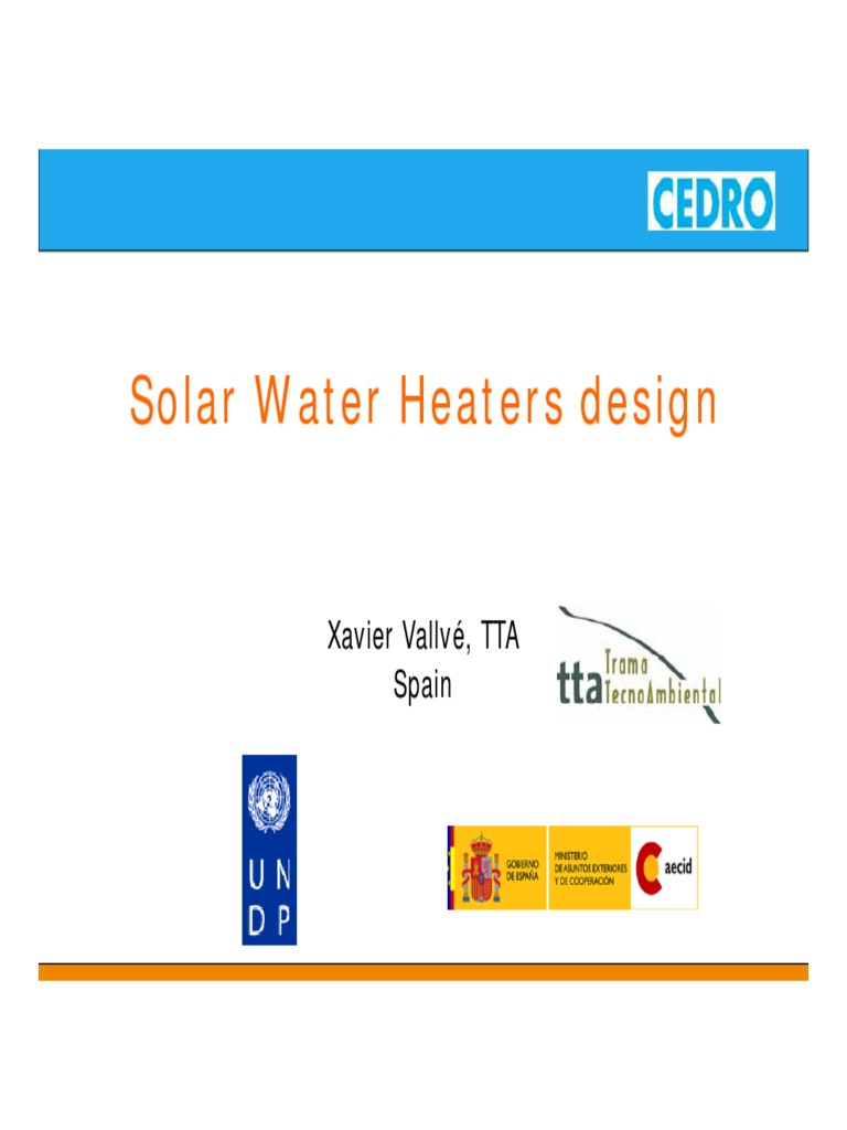 Designing of Solar Water Heaters Lebanon PDF Water Heating Solar