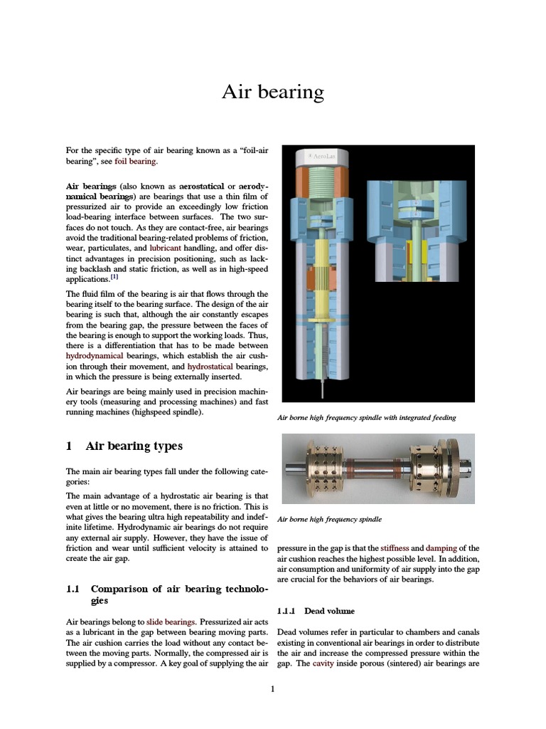 Air Bearing (1) Bearing (Mechanical) Industries