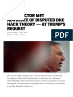 CIA Director Met Advocate of Disputed DNC Hack Theory - at Trump's Request