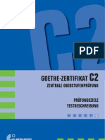 Prüfungsziele Testbeschreibung Goethe-Zertifikat C2 (ZOP)