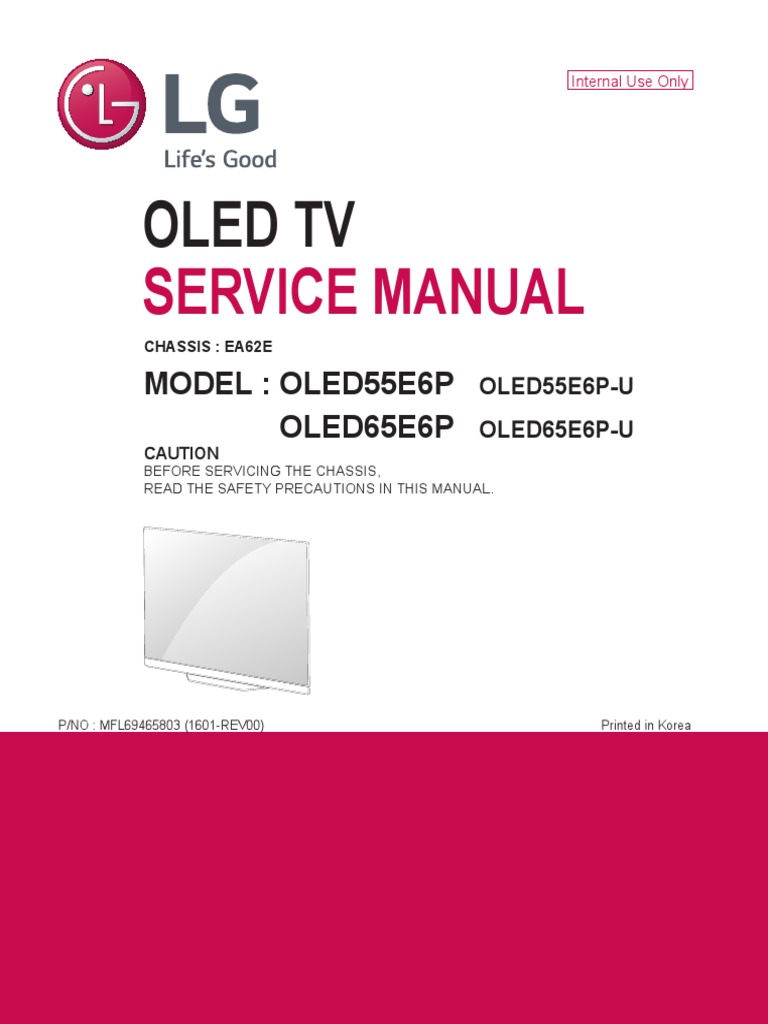 Manual Servico TV LG OLED55E6P Chassis EA62E | Printed Circuit Board