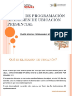 Manual de Programación de Examen de Ubicación