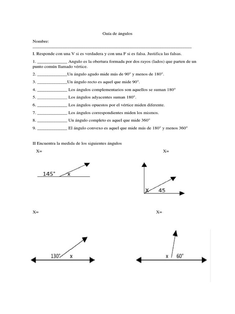 Guía de Ángulos | PDF